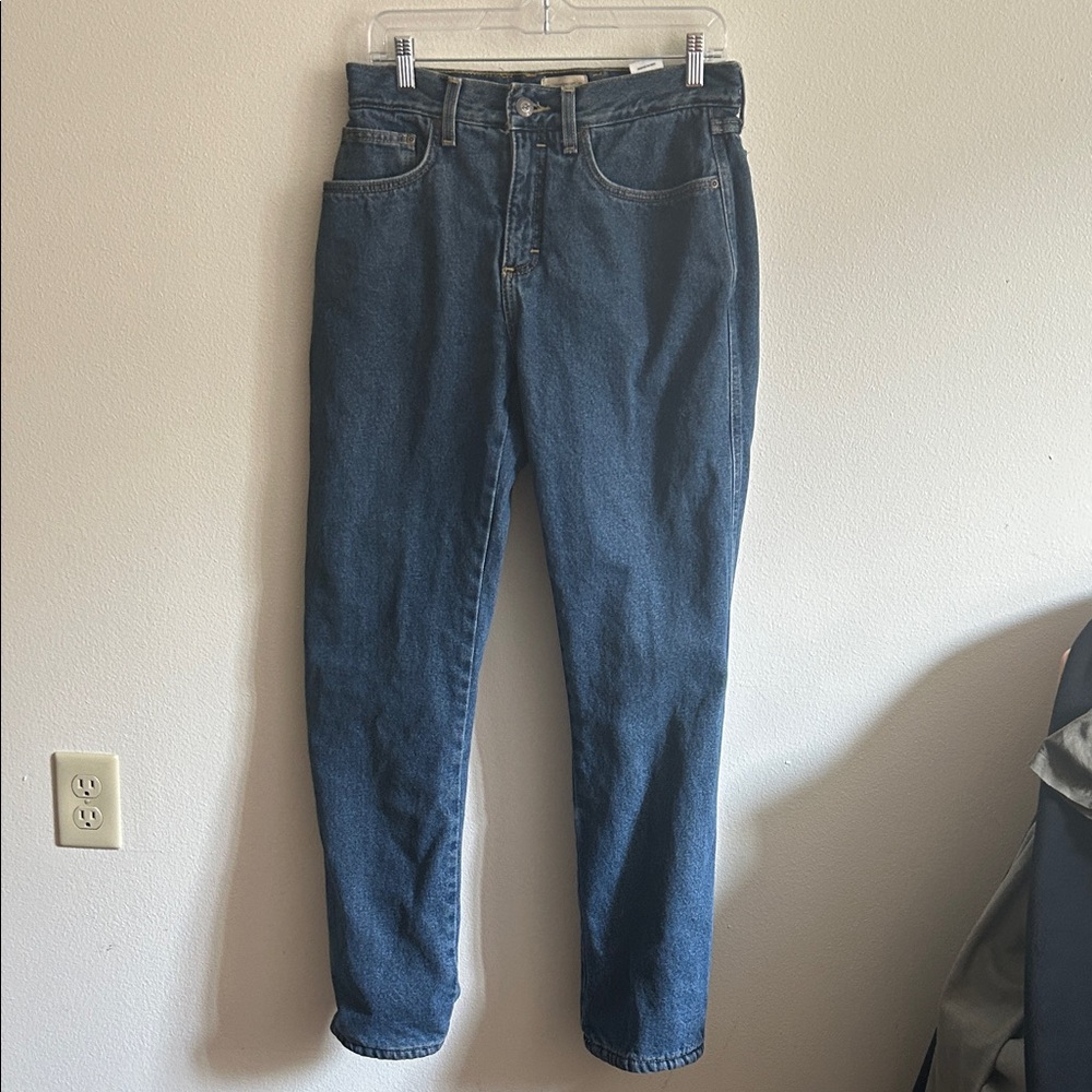 Red Head Flannel Lined Denim 30X 32 Straight Blue Jeans